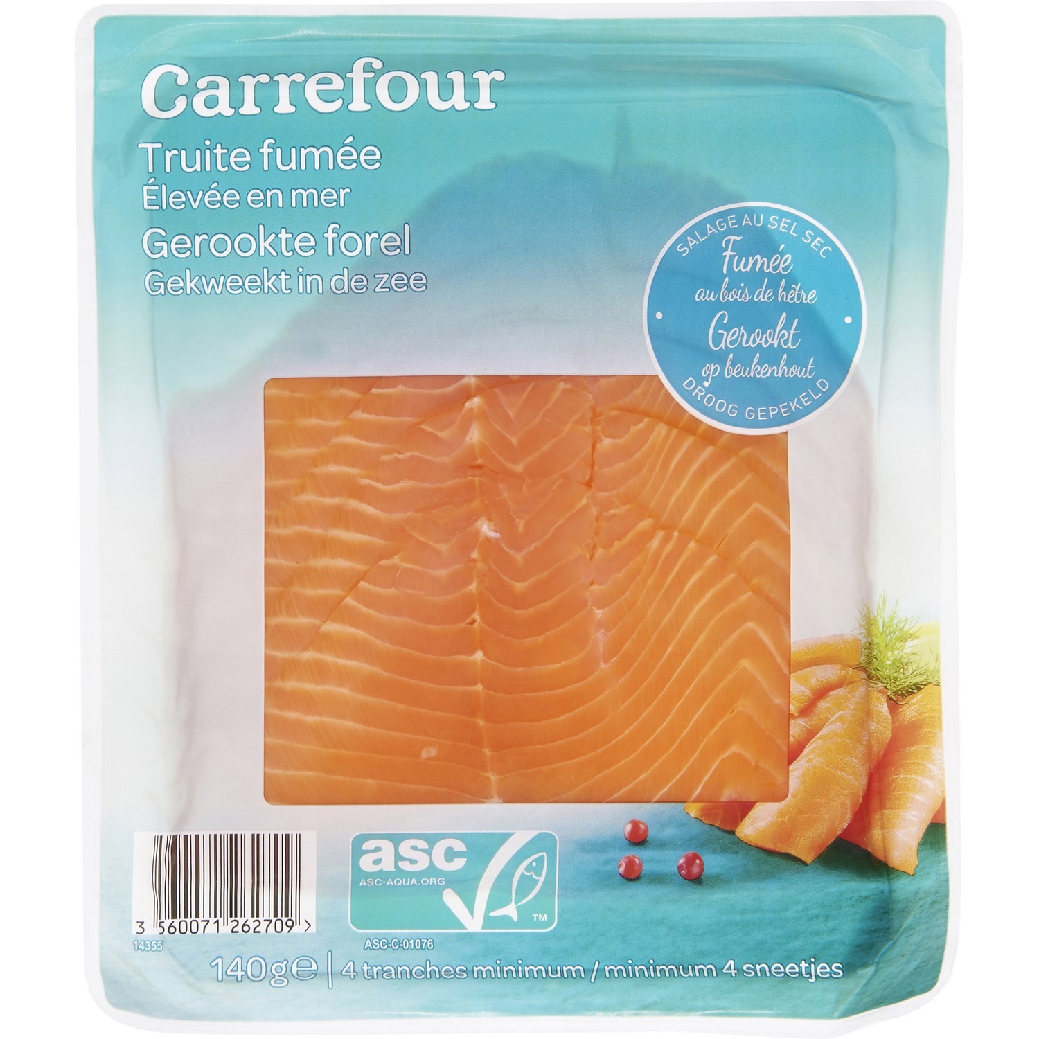 Truite fumée ASC CARREFOUR