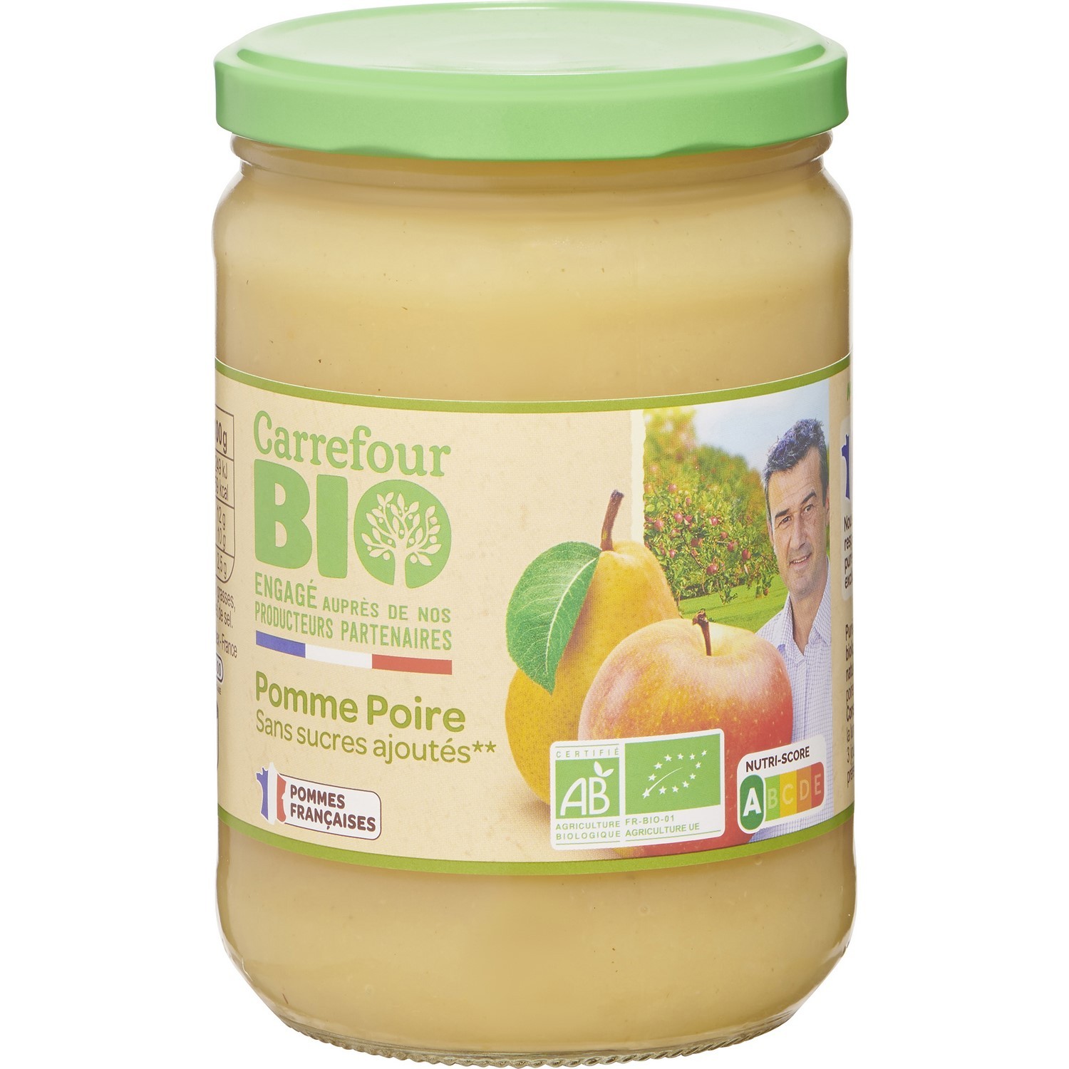 Dessert pomme poire s/sucres ajoutés CARREFOUR BIO