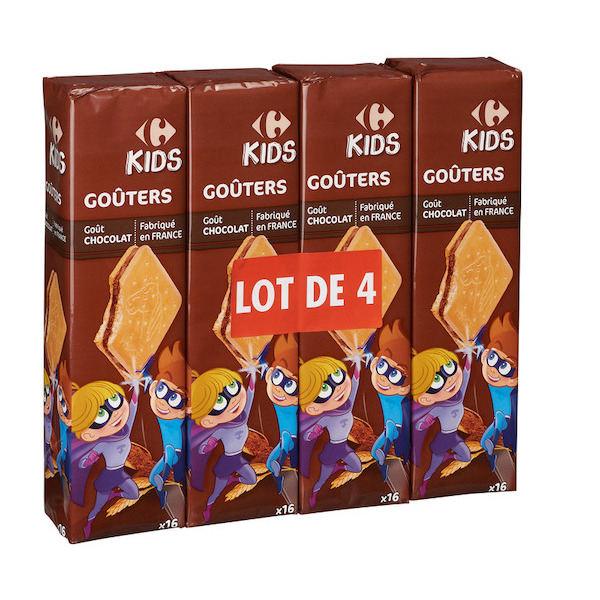 Biscuits fourrés carrés