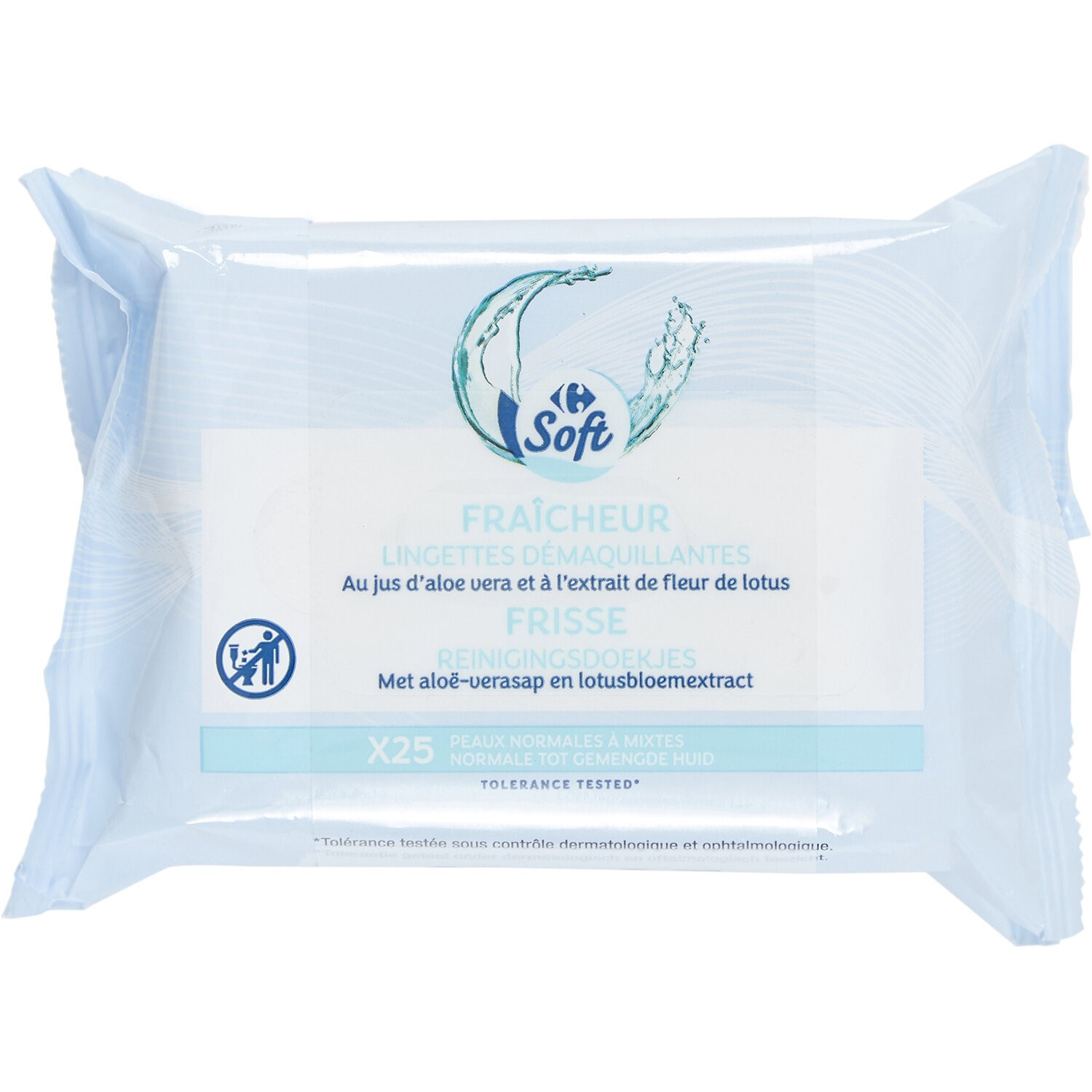 Lingettes démaquillantes Fraîcheur CARREFOUR SOFT