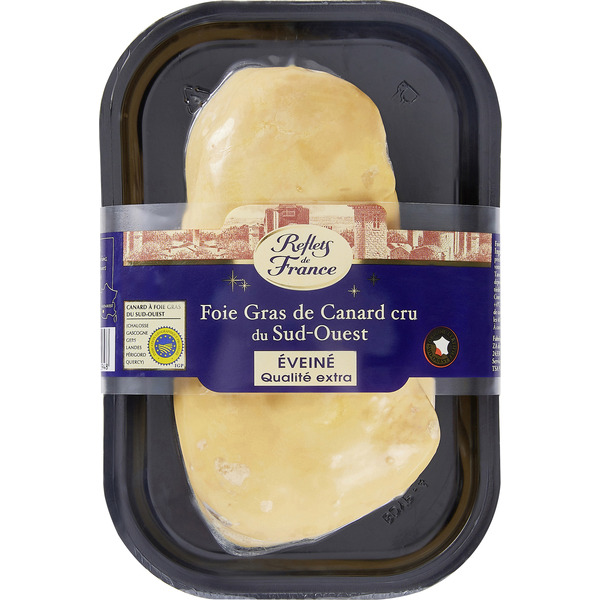 Foie gras de canard cru
I.G.P. du Sud-Ouest