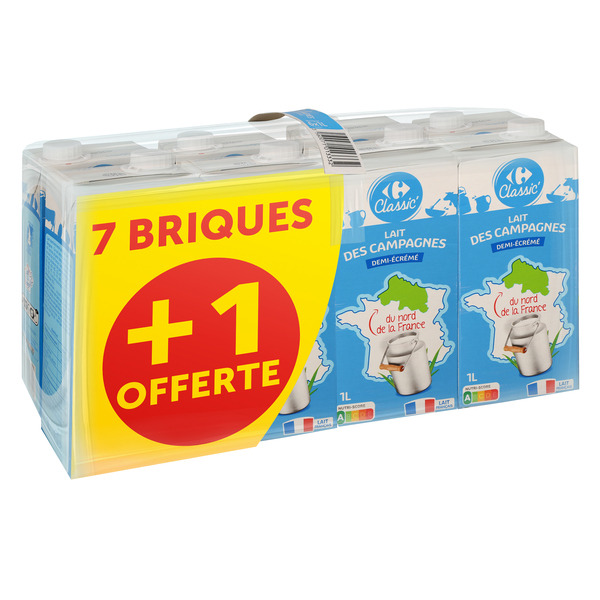 Lait des Campagnes Demi-écrémé U.H.T.