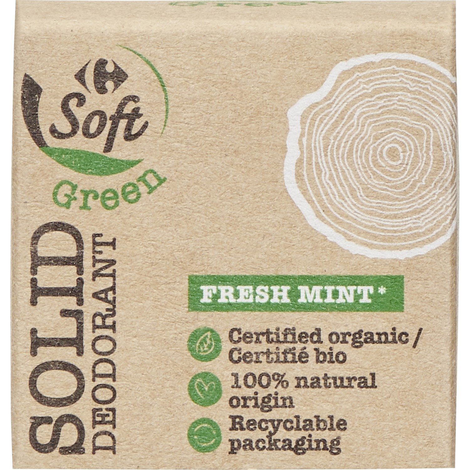 Déodorant solide Fresh mint CARREFOUR SOFT