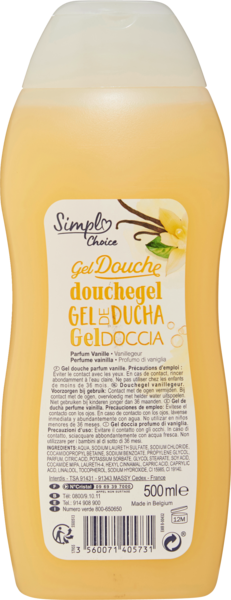 Gel douche parfum vanille