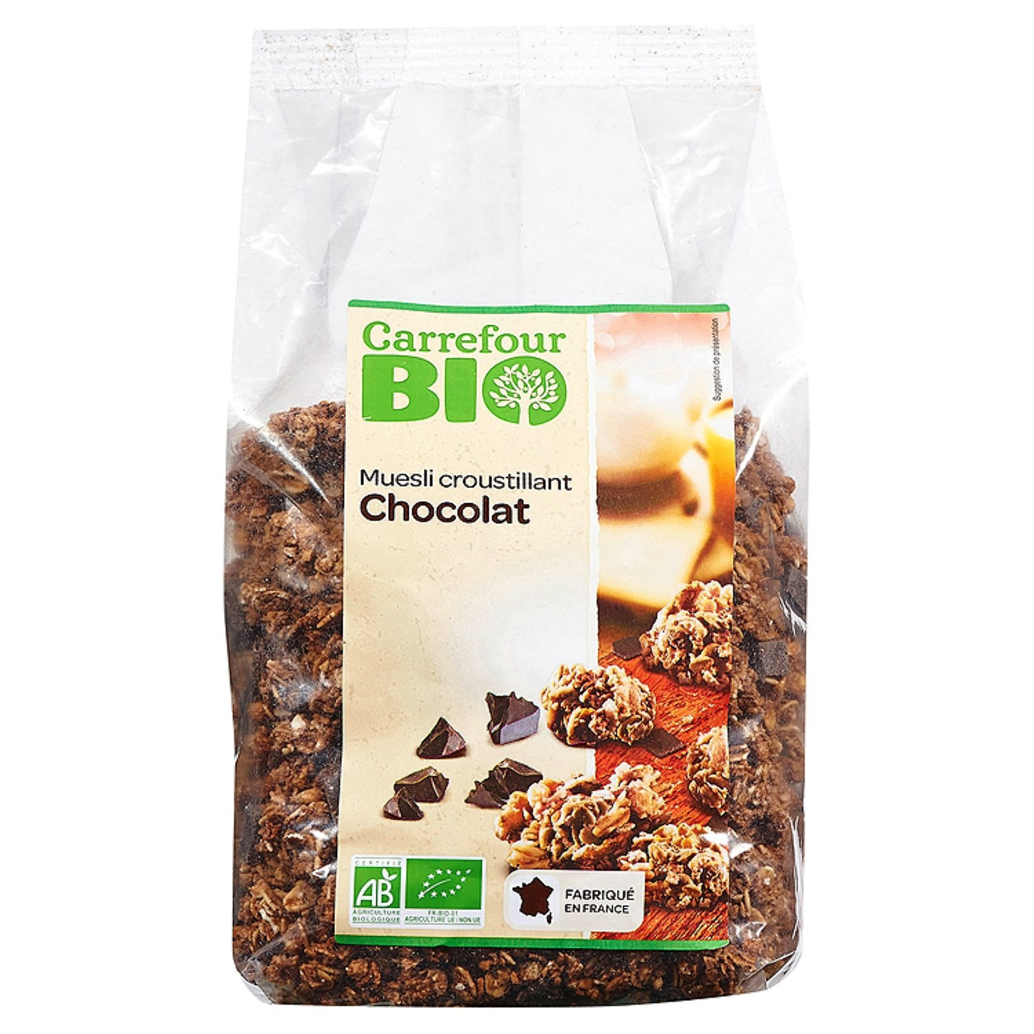 Céréales bio muesli chocolat CARREFOUR BIO