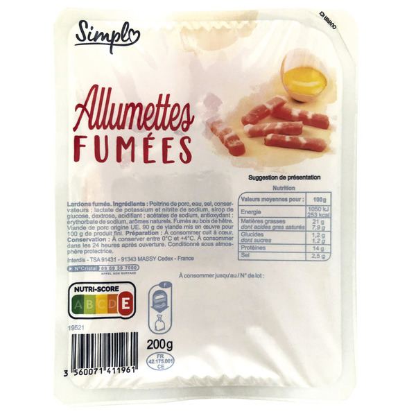 SIMPL Allumettes code EAN 3560071411961 