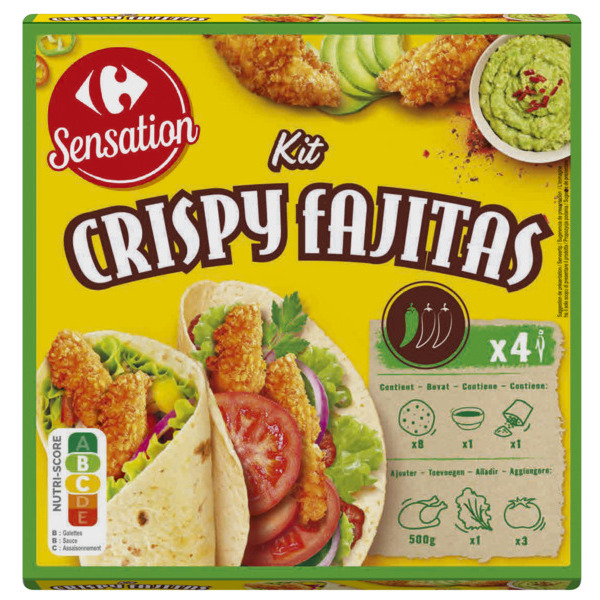 CARREFOUR SENSATION Kit Crispy fajitas code EAN 3560071414887 