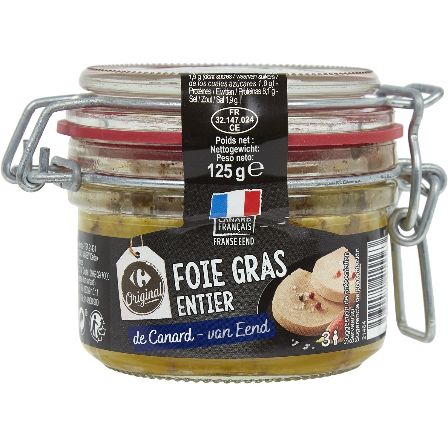 Foie gras de canard entier CARREFOUR ORIGINAL