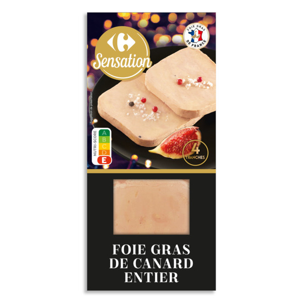 Foie gras de canard entier tranché