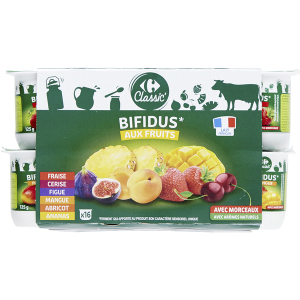CARREFOUR CLASSIC' Bifidus aux fruits code EAN 3560071416362 
