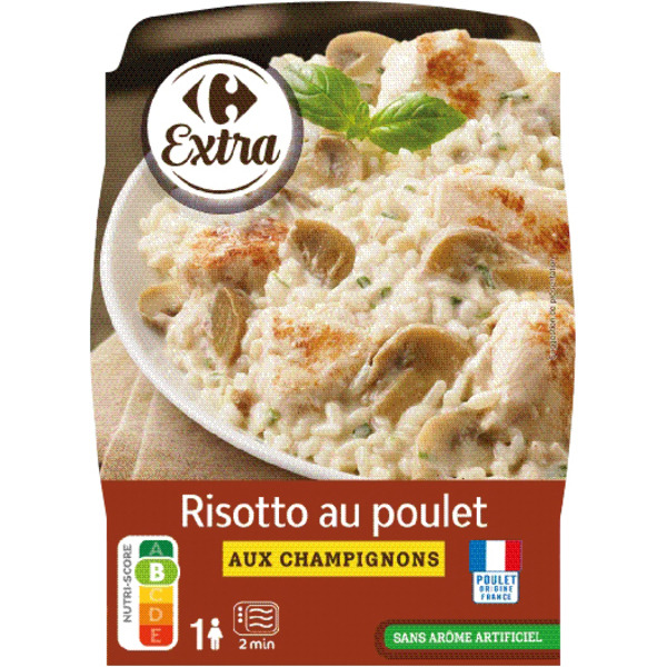 Risotto de poulet aux champignons
