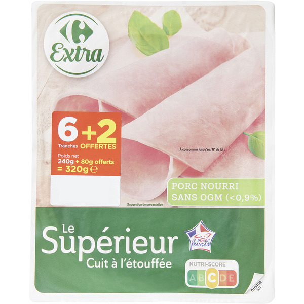 Jambon supérieur 
Cuit à l'étouffée