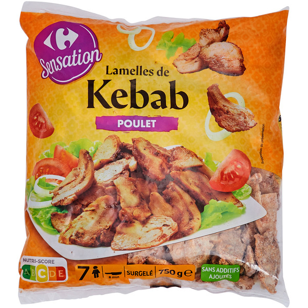 Lamelles de kebab halal