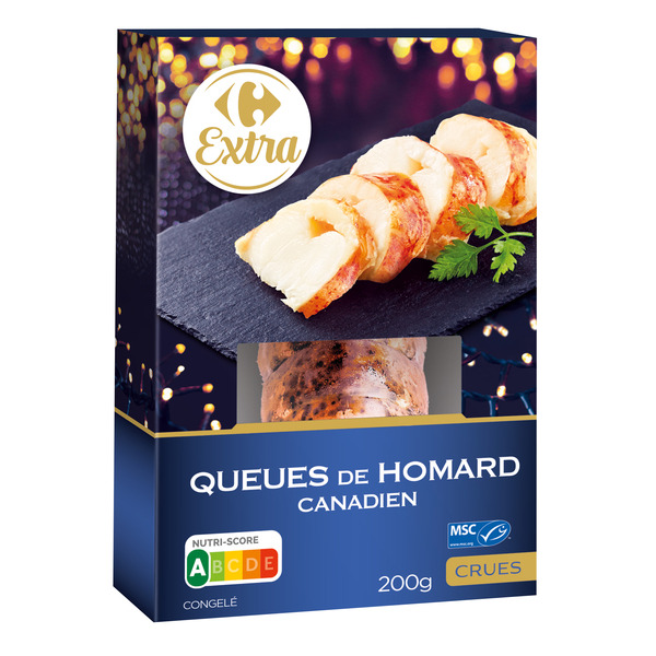 Queues de homard crues MSC surgelées