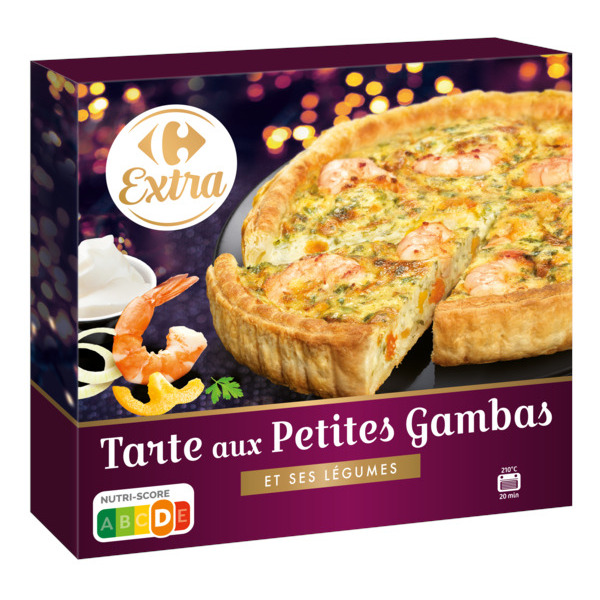 Tarte aux Petites gambas et ses légumes