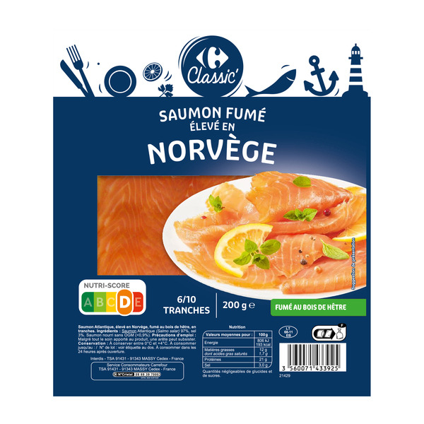 Saumon fumé de Norvège