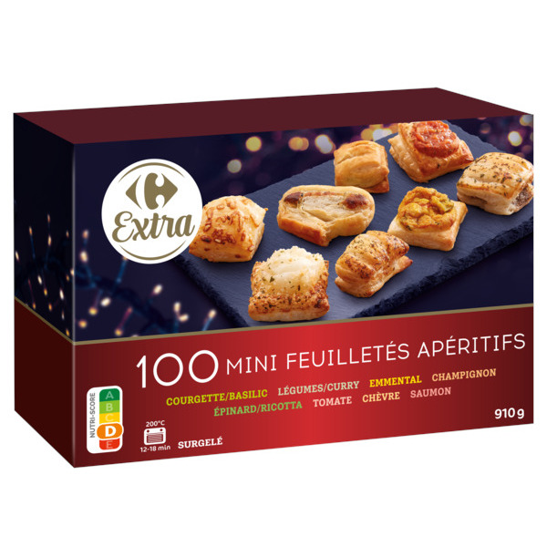 100 Mini feuilletés apéritifs surgelés
