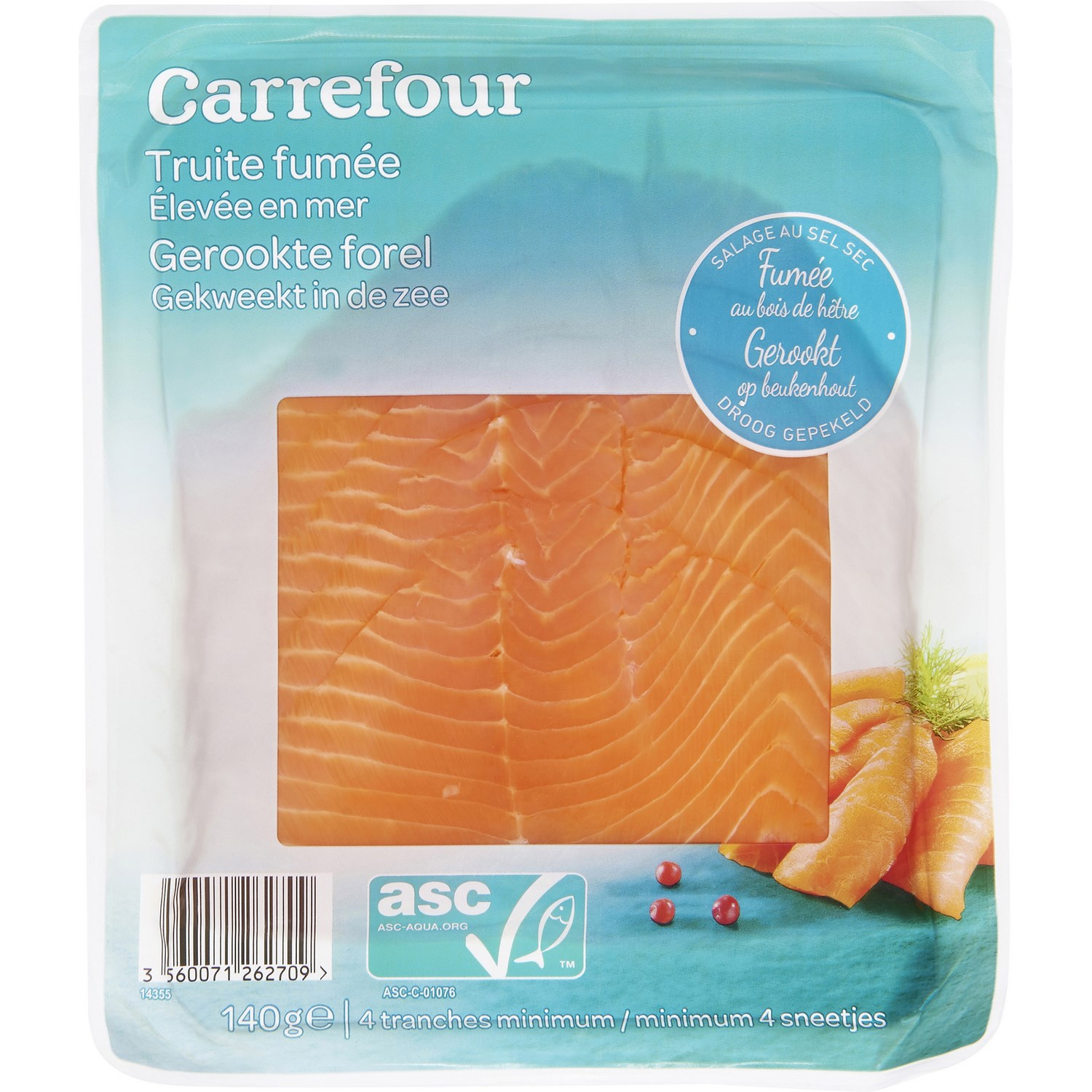 Truite fumée ASC CARREFOUR