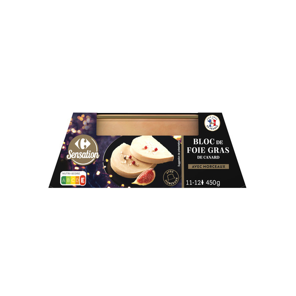 Bloc de foie gras de canard 30% morceaux