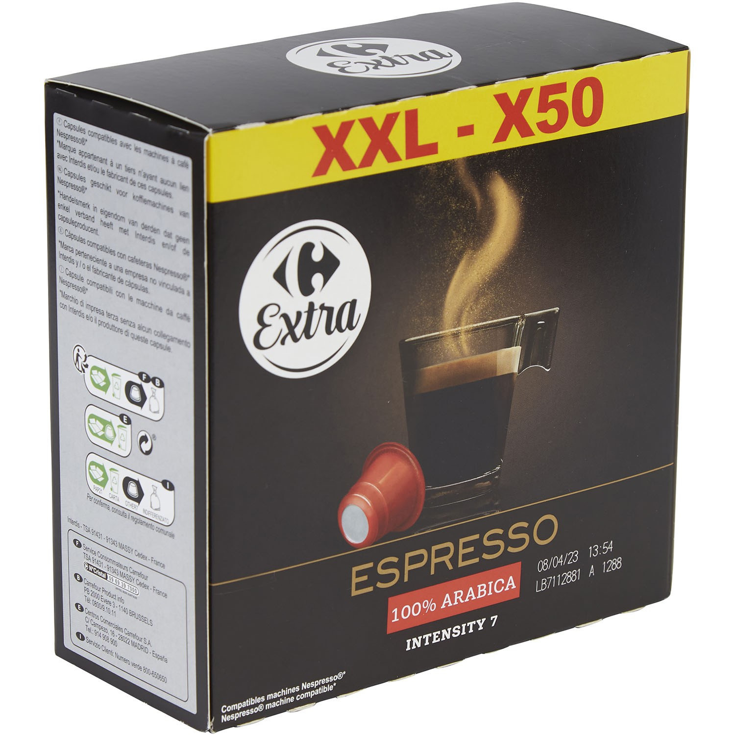Café capsules Espresso 100% arabica CARREFOUR E...