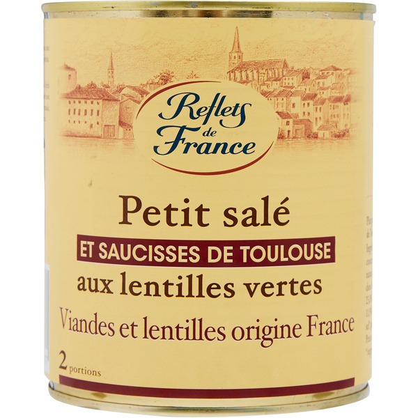 Petit salé et saucisses aux lentilles