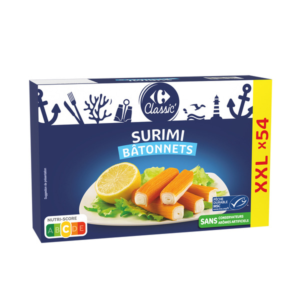 CARREFOUR CLASSIC' Bâtonnets de surimi code EAN 3560071471446 