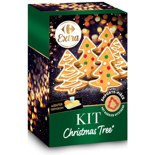 CARREFOUR EXTRA Kit Préparation biscuits secs "Christmas Tree" code EAN 3560071473242 