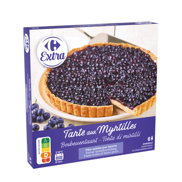 Tarte aux myrtilles surgelée