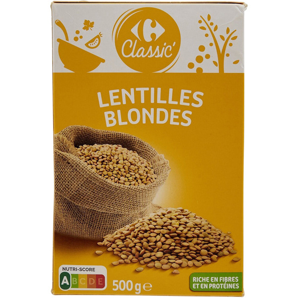 Lentilles blondes