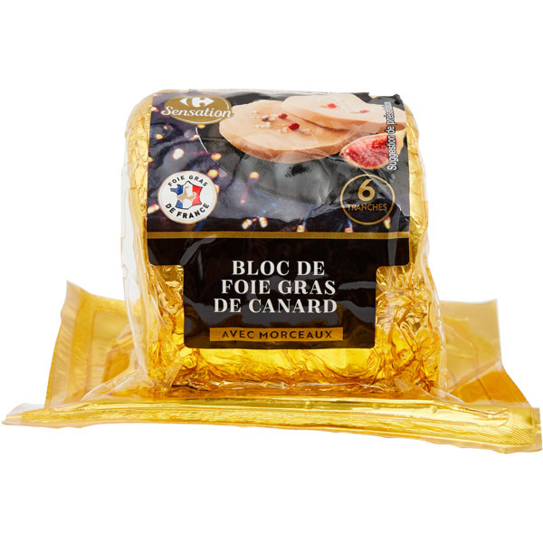 Bloc de foie gras de Canard avec morceaux