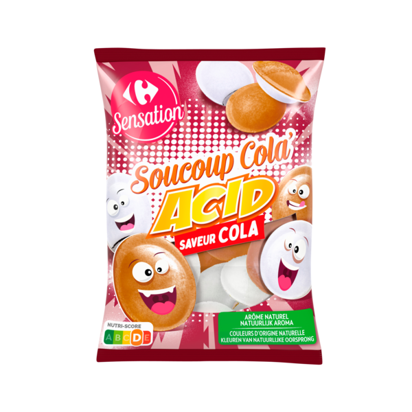Bonbon Soucoup Cola Acid 3560071496128 CARREFOUR SENSATION