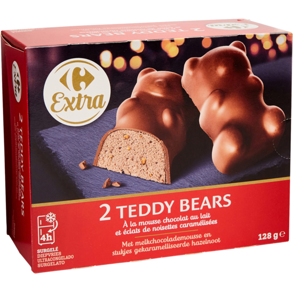 Oursons en chocolat surgelés
