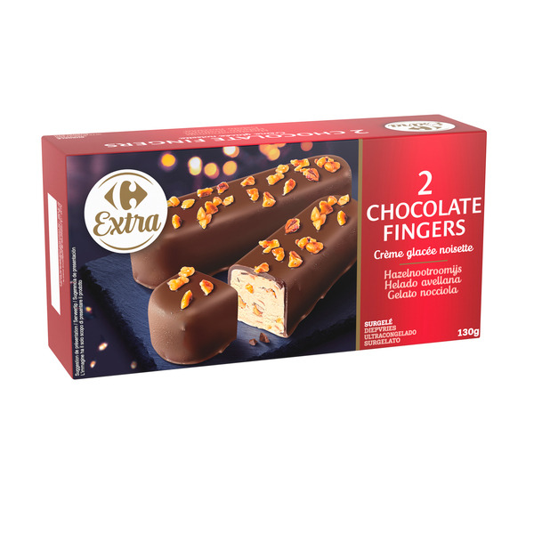 Chocolate fingers glacés