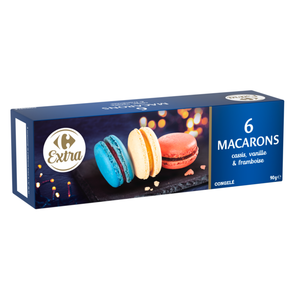 Macarons tricolores surgelés