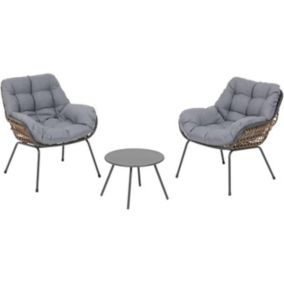  Salon bas de jardin 2 personnes Paopao coloris graphite Hesperide code EAN 3560231666699 