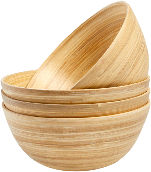 LOT DE 4 SALADIERS EN BAMBOU
