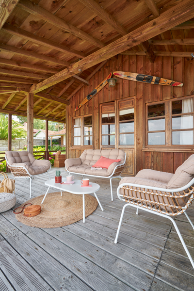 SALON BAS PAOPAO 4 PERSONNES BLANC 
