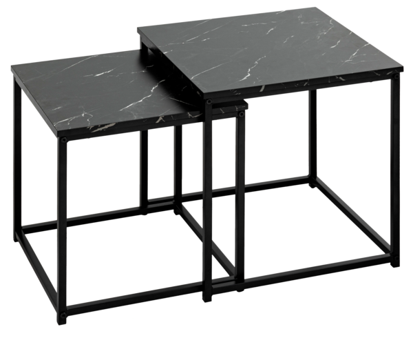 LOT DE 2 TABLES BASSES CARREES JONES 
