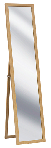 MIROIR SUR PIED EFFET BOIS NATUREL “TASSO”
