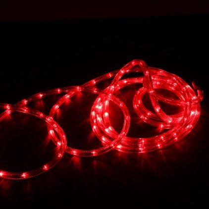 FEERIE LIGHTS Guirlande Tube lumineux 6 mètres Ampoules LED Rouge et 8 jeux de lumière 3560234755420 (3560234755420)