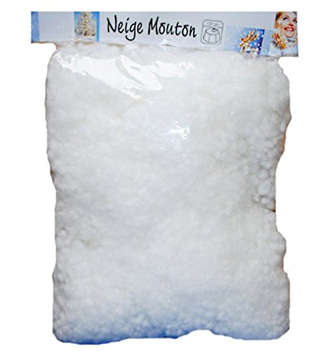 SACHET DE FAUSSE NEIGE MOUTON 120G BLANC DECO NOEL