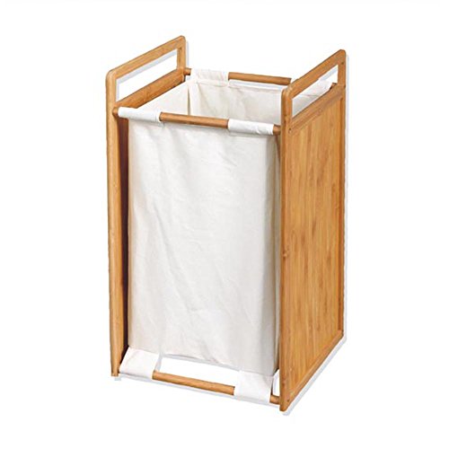 PANIER A LINGE BAMBOU ET TOILE- 540716019