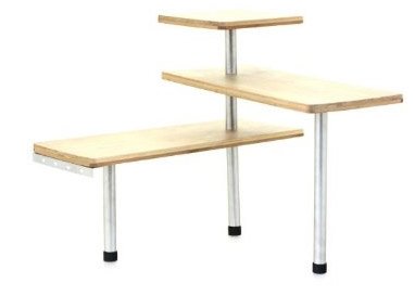 Etagère d'angle en bambou et inox - Cuisine - S...