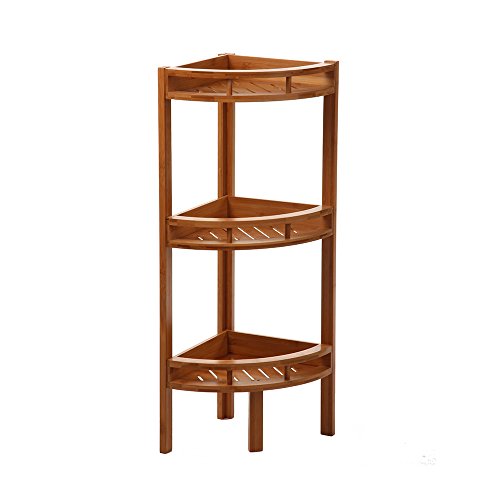 Maison futée - Étagère d angle Bambou 3 niveaux...