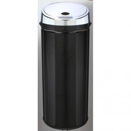 Tendance Maison Poubelle ronde automatique 42L inox - Noir code EAN 3560238478042 