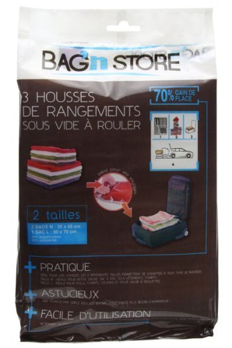 BAGN STORE 3 HOUSSES DE RANGEMENT VIDE D AIR A ROULER code EAN 3560238496046 