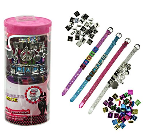 KIT DE CREATION BIJOUX 5 BRACELETS + 80 LETTRES...