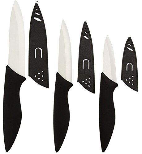 3 couteaux ceramique professionnels - avec étui...