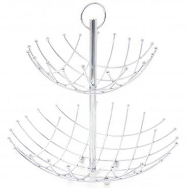 coupe fruits chrome 2 etages