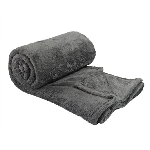 Plaid microfibre Gris foncé